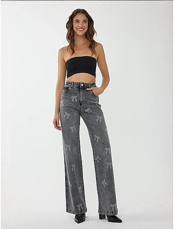 Jean droit taille haute hiccup