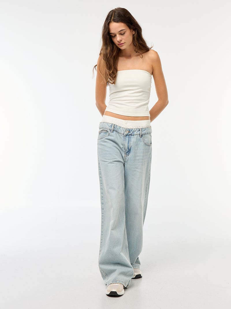 Jean effet caleçon baggy Triple stone - Kiabi