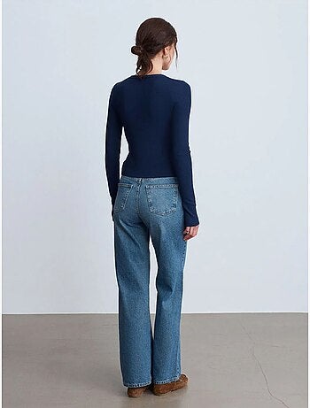 Jean en coton à taille haute et jambe large dilvin