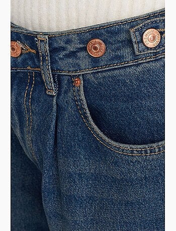 Jean en denim à jambe large et taille haute dilvin
