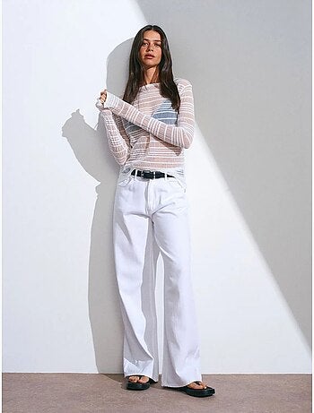 Jean en denim à taille haute et jambe large dilvin