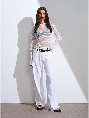 Jean en denim à taille haute et jambe large dilvin