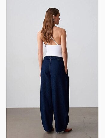 Jean en denim à taille haute et jambe large dilvin