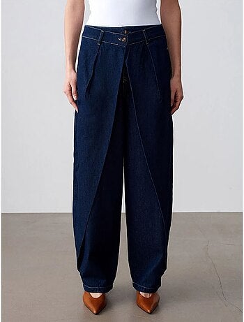 Jean en denim à taille haute et jambe large dilvin