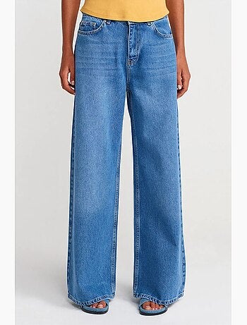 Jean en denim à taille haute et jambe large dilvin
