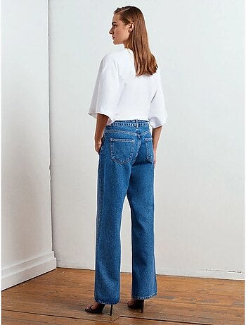 Jean en denim à taille haute et jambe large dilvin
