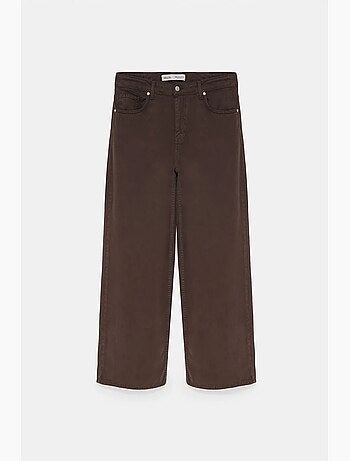 Jean en denim à taille haute et jambe large dilvin