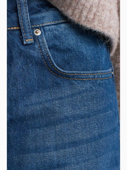 Jean en denim à taille mi-haute et jambe évasée dilvin - Kiabi Jean en denim à taille mi-haute et jambe évasée dilvin - Kiabi