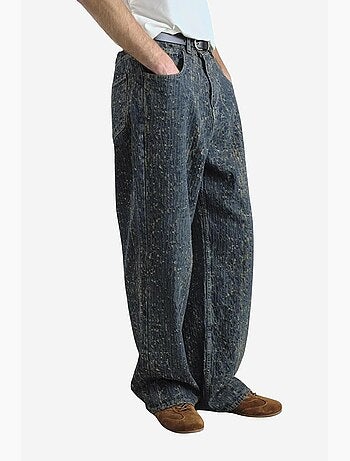 Jean en denim coupe baggy avec détails en sequins giesto
