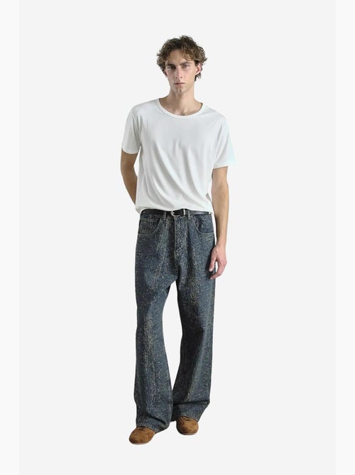 Jean en denim coupe baggy avec détails en sequins giesto - Kiabi Jean en denim coupe baggy avec détails en sequins giesto - Kiabi