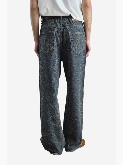Jean en denim coupe baggy avec détails en sequins giesto - Kiabi Jean en denim coupe baggy avec détails en sequins giesto - Kiabi