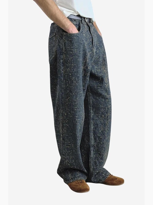 Jean en denim coupe baggy avec détails en sequins giesto - Kiabi Jean en denim coupe baggy avec détails en sequins giesto - Kiabi