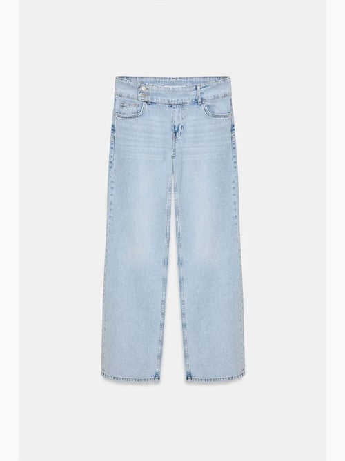 Jean en denim de coton à jambe large dilvin - Kiabi Jean en denim de coton à jambe large dilvin - Kiabi
