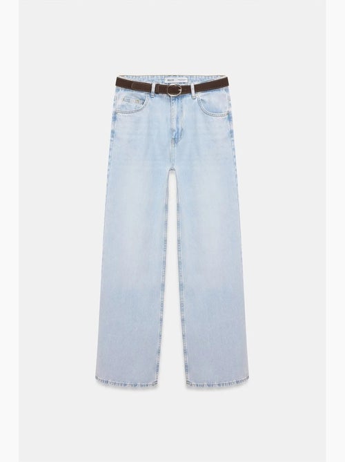Jean en denim de coton à taille haute et jambe large dilvin - Kiabi Jean en denim de coton à taille haute et jambe large dilvin - Kiabi