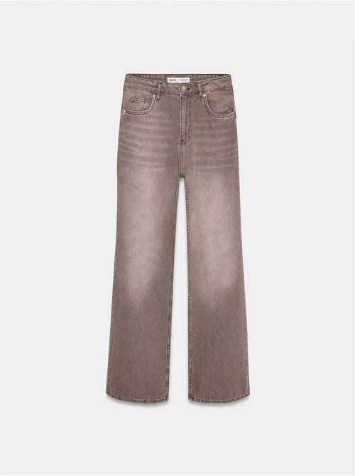 Jean en denim de coton à taille haute et jambe large dilvin - Kiabi Jean en denim de coton à taille haute et jambe large dilvin - Kiabi