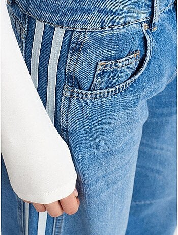 Jean en denim rayé à taille haute et jambe large dilvin