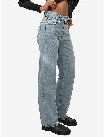 Jean en denim taille haute à jambe droite hiccup