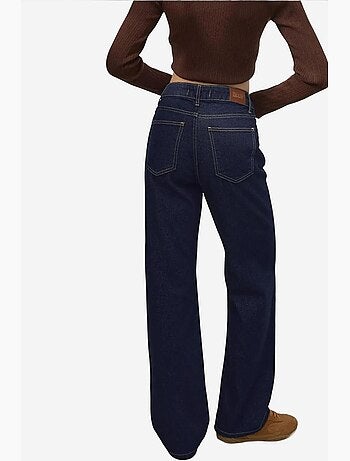 Jean en denim taille haute à jambe droite hiccup