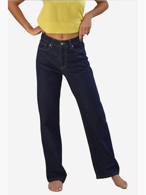 Jean en denim taille haute à jambe droite hiccup - Kiabi