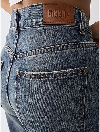 Jean en denim taille haute à jambe droite hiccup
