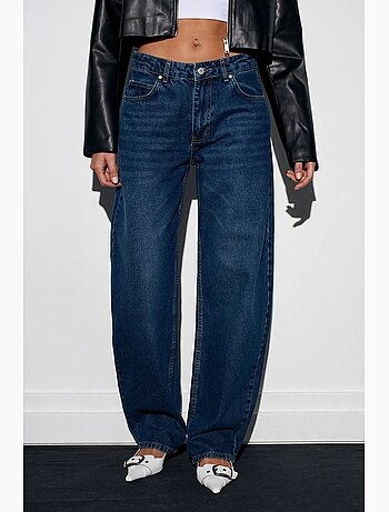 Jean femme à taille basse et jambe large dilvin