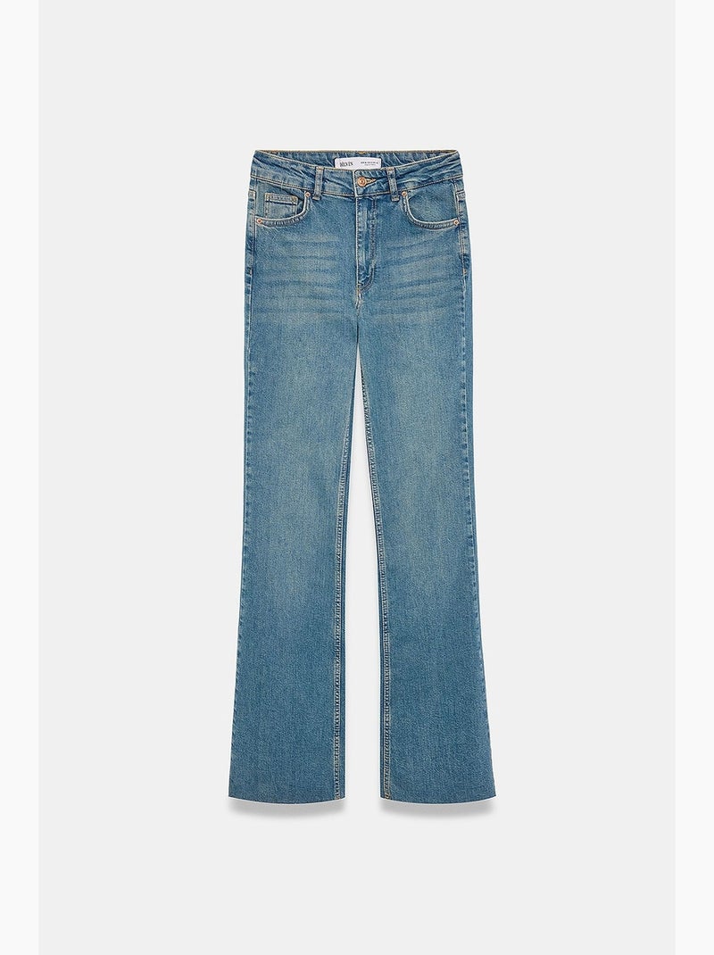 Jean femme coupe droite dilvin Bleu saphir - Kiabi