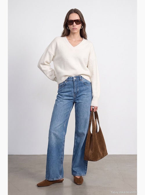 Jean femme coupe droite dilvin - Kiabi