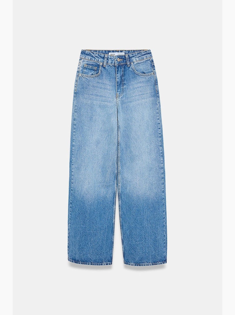 Jean femme coupe droite dilvin Bleu saphir - Kiabi
