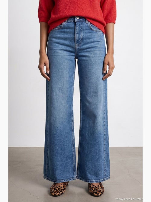 Jean femme coupe droite dilvin - Kiabi