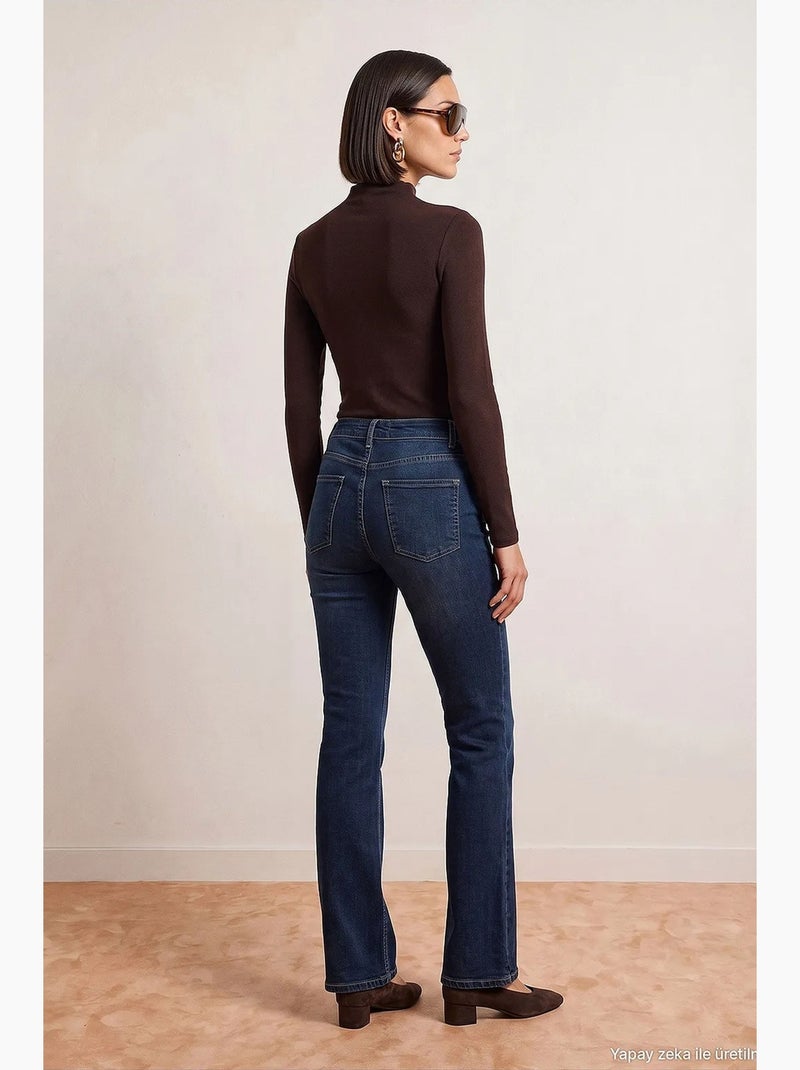 Jean femme dilvin Bleu outremer - Kiabi