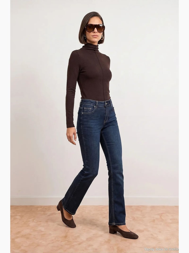 Jean femme dilvin Bleu outremer - Kiabi