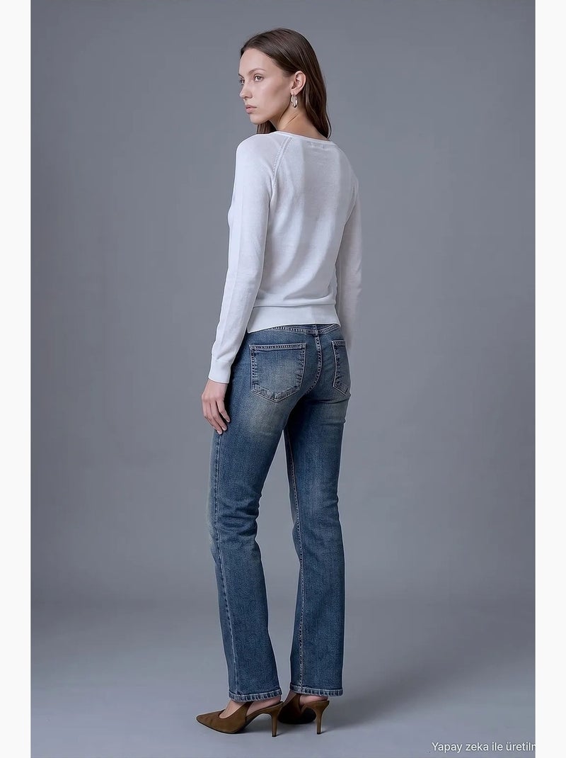 Jean femme dilvin Bleu saphir - Kiabi