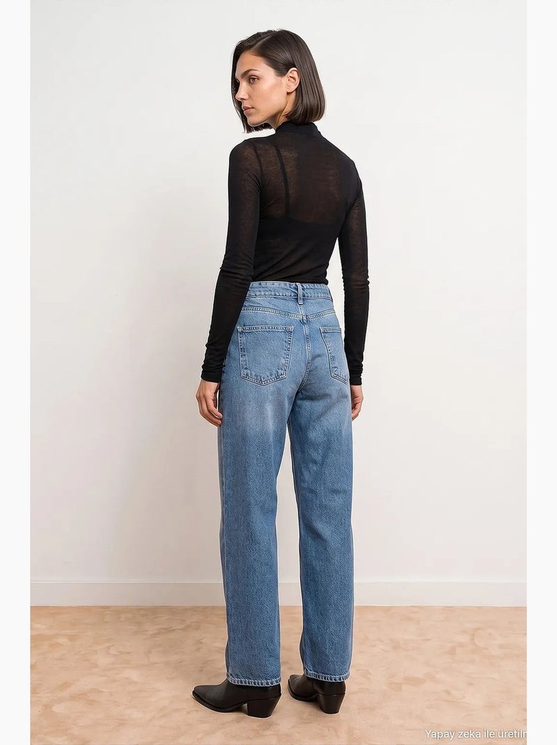 Jean femme dilvin Bleu saphir - Kiabi