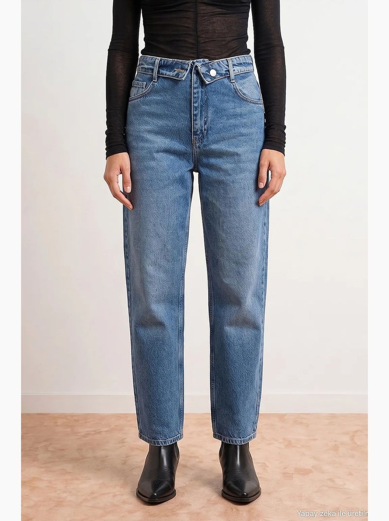 Jean femme dilvin Bleu saphir - Kiabi