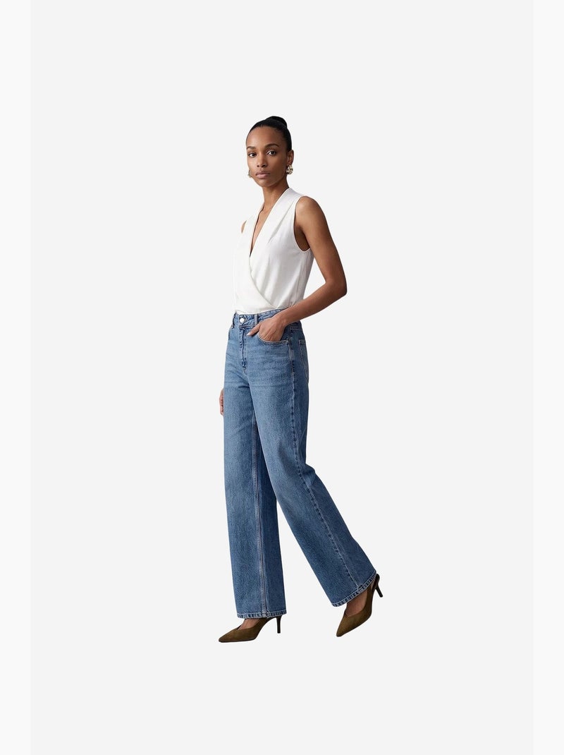 Jean femme dilvin Bleu saphir - Kiabi