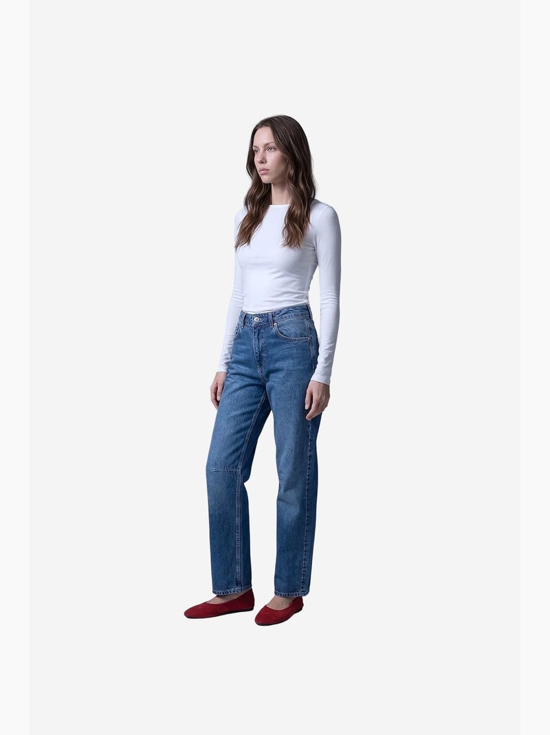 Jean femme dilvin Bleu saphir - Kiabi