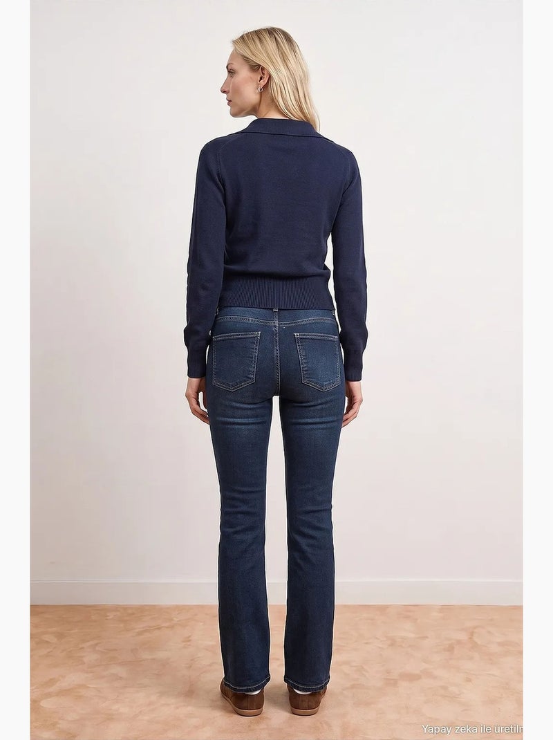 Jean femme dilvin Indigo - Kiabi