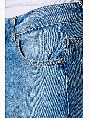 Jean femme taille haute à jambe droite dilvin