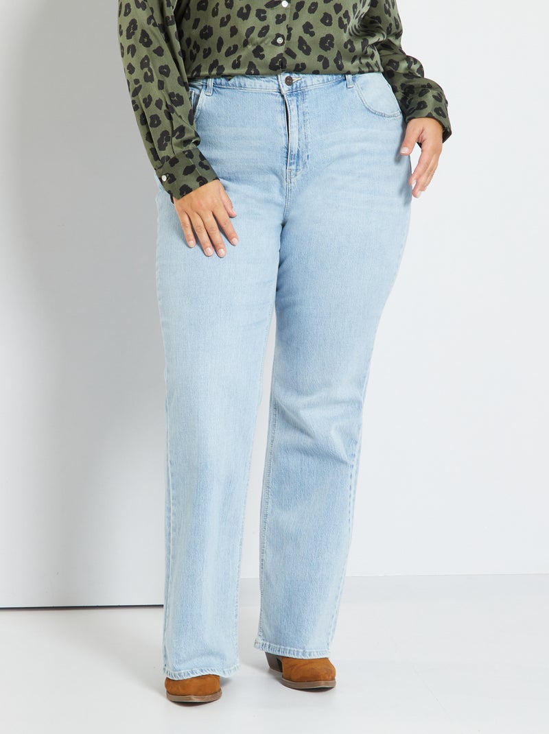 Jean flare avec taille ajustable Double stone - Kiabi