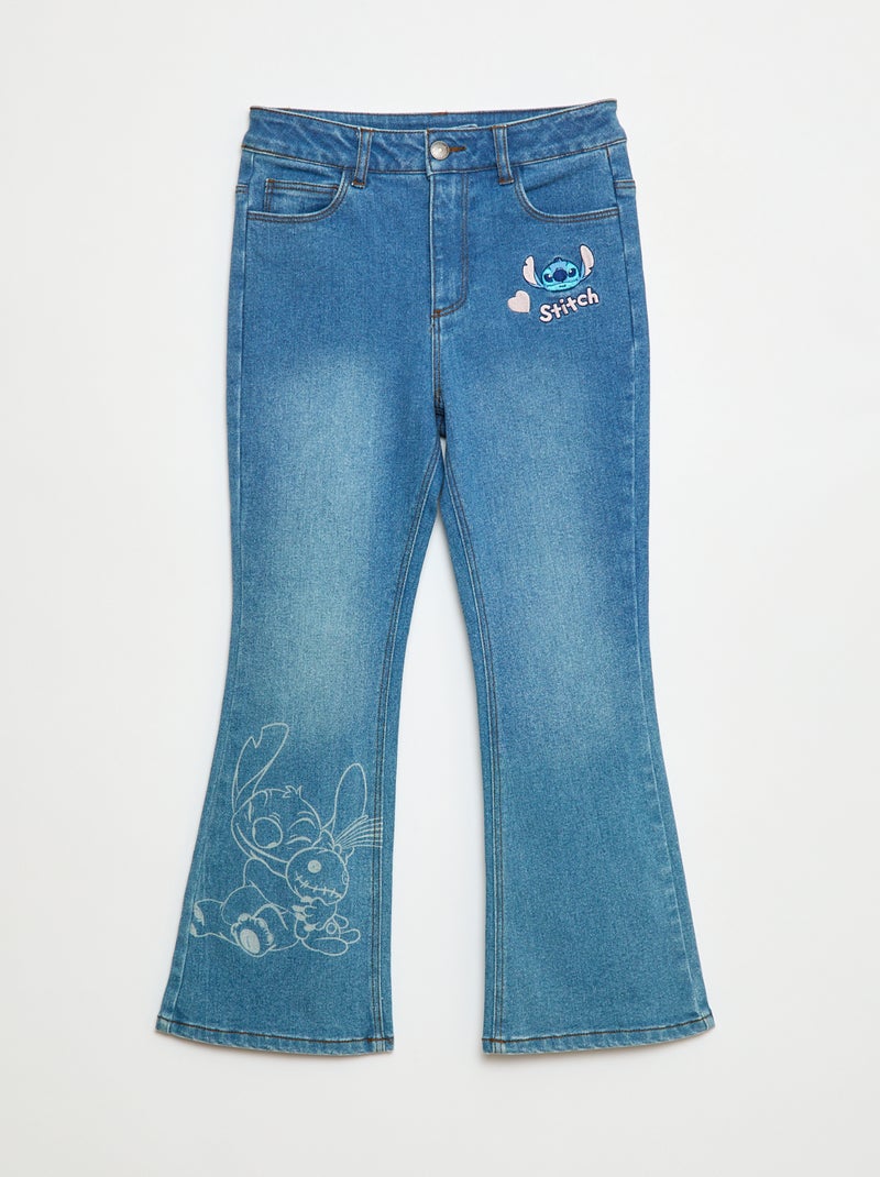 Jean flare 'Stitch' Bleu - Kiabi