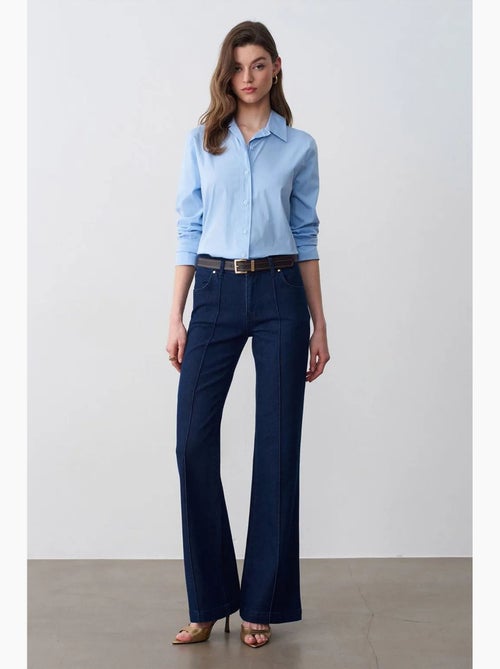 Jean flare taille haute dilvin - Kiabi Jean flare taille haute dilvin - Kiabi