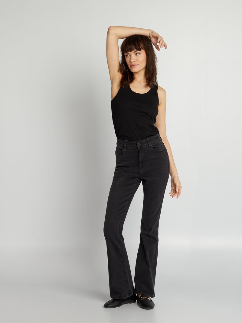 Jean flare/bootcut à 5 poches - L28 Noir - Kiabi