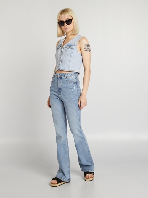 Jean flare/bootcut à taille haute - Kiabi