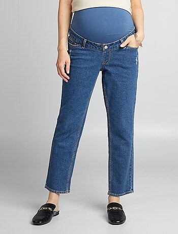 Jean grossesse à coupe droite avec bandeau