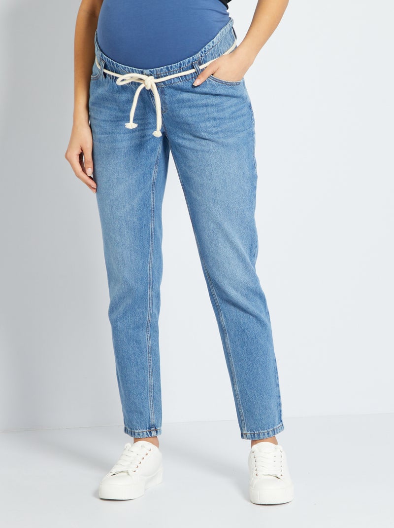 Jean grossesse coupe boyfriend BLEU - Kiabi