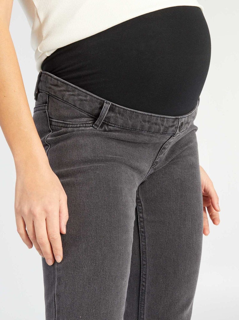 MAMAJEANS Catania - Jean Grossesse Flare Bootcut Taille Basse Bandeau Jersey Made In Italy