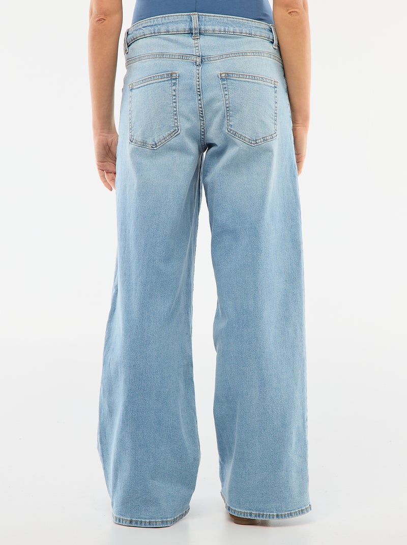 Jean grossesse wide leg Bleu - Kiabi