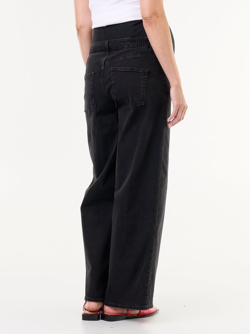 Jean grossesse wide leg Noir - Kiabi