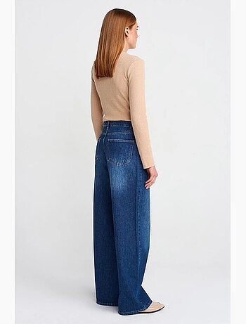 Jean large à taille haute dilvin