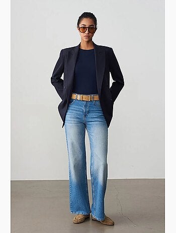 Jean large à taille haute dilvin